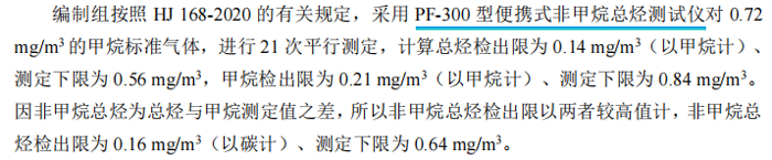 《固定污染源廢氣總烴、甲烷和非甲烷總烴的測(cè)定便攜式催化氧化-氫火焰離子化檢測(cè)器法》